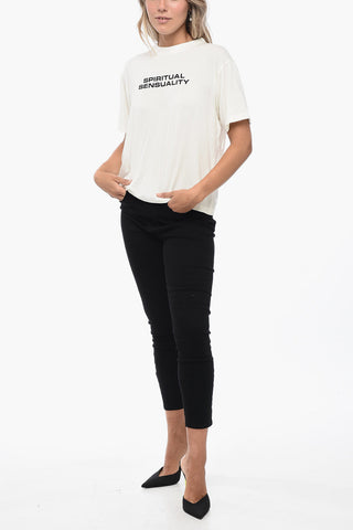 Crew Neck SPIRITUAL SENSUALITY Printed T-Shirt