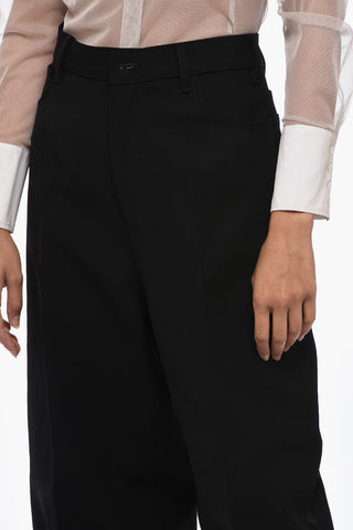 UNISEX Wool-blend Baggy Pants with High Waist
