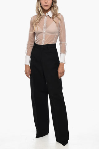 UNISEX Wool-blend Baggy Pants with High Waist