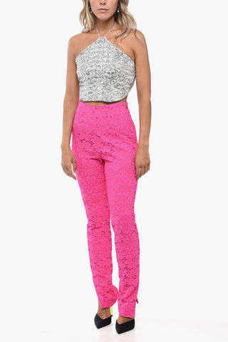 Sangallo Lace High-Waisted Pants