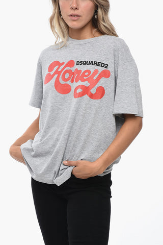 T-Shirt Girocollo HONEY in Misto Cotone