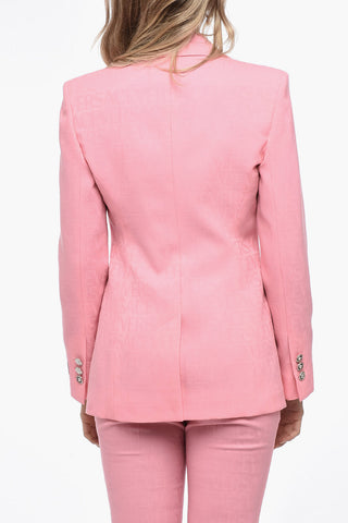 Blazer Monopetto Con Logo jacquard Allover