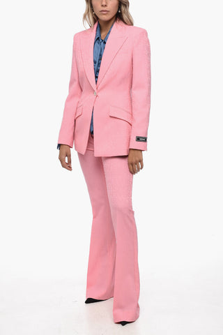 Blazer Monopetto Con Logo jacquard Allover