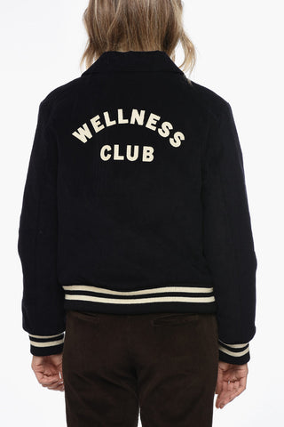 Corduroy Bomber Jacket with Snap Buttons