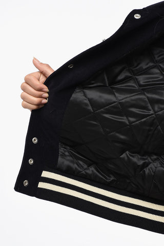 Corduroy Bomber Jacket with Snap Buttons