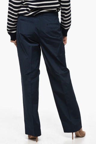 Pantaloni Chino in Misto Cotone con Abbottonatura a Scomparsa