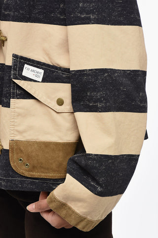 Canvas Striped Jacket with Hooks