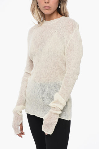 Maglia Openwork con Maniche Extra-Long