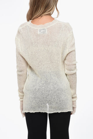 Maglia Openwork con Maniche Extra-Long