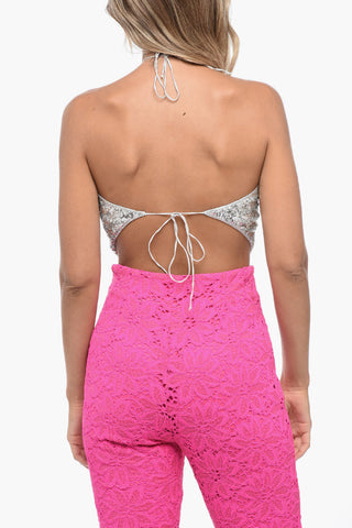 Sequined Halter Top