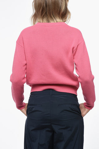 Maglia in Lana con Logo Jaquard