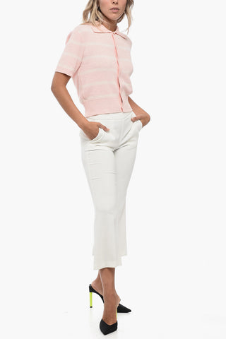 Pantaloni Svasati con Zip Laterale