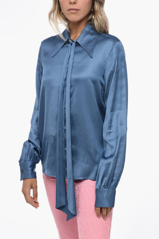 MM6 Long Sleeved Shirt With Bow Neckline