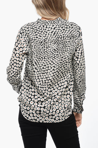 Blusa in Seta con Fantasia Floreale