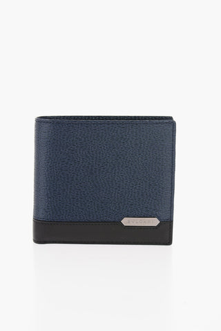 Saffiano Leather Wallet with Applicated Logo