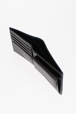 Saffiano Leather Wallet with Applicated Logo