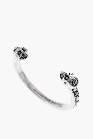 TWIN SKULL Bracelet with Diamonds