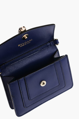 Leather SERPENTI FOREVER Card Holder with Chain