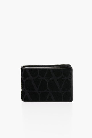 Velvet Logoed Wallet with Leather Interior