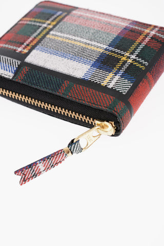 Patchwork Wallet with Tartan Pattern