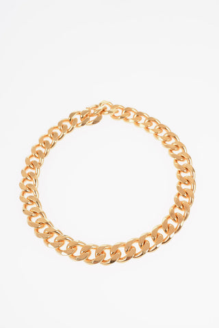 Collana in Ottone Dorato con Chiusura a Scatto