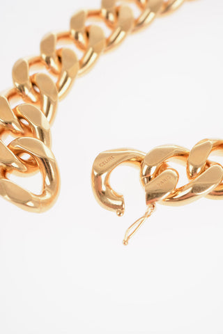 Collana in Ottone Dorato con Chiusura a Scatto