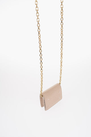 MM1 Grained Leather Wallet with Chain Strap