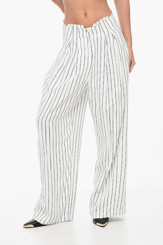Wide Leg MOSCATO Pants with Striped Pattern