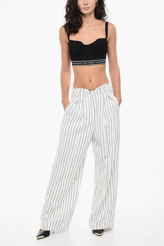 Wide Leg MOSCATO Pants with Striped Pattern