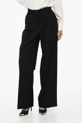Double-pleated Virgin Wool Blend Pants