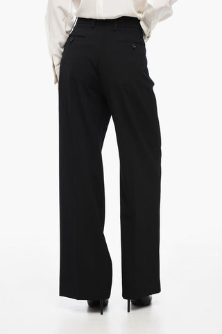Double-pleated Virgin Wool Blend Pants