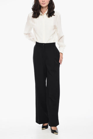 Double-pleated Virgin Wool Blend Pants