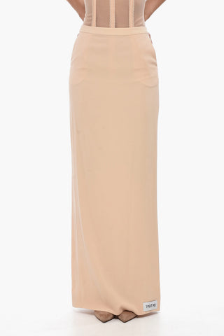 1997-98 Silk Blend Long Skirt with Pockets