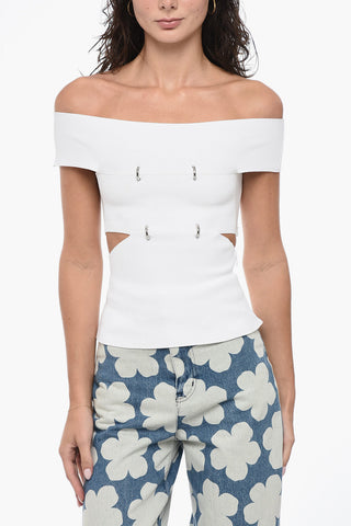 Top Scollo a Barca con Dettagli Cut Out