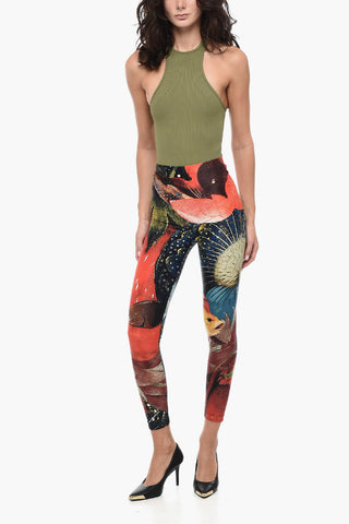 High-waisted Leggings with Graphic Print