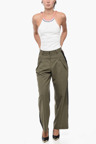 Pantaloni a Una Pince con Gamba Ampia