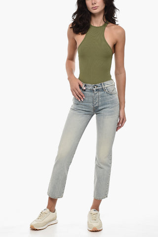 Straight Leg Jeans with Belt Loops 18cm