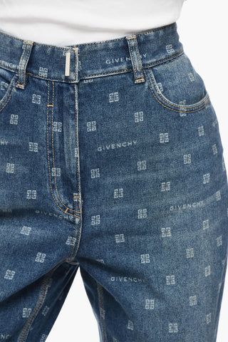 Jeans a Vita Alta in Denim Monogram 17cm
