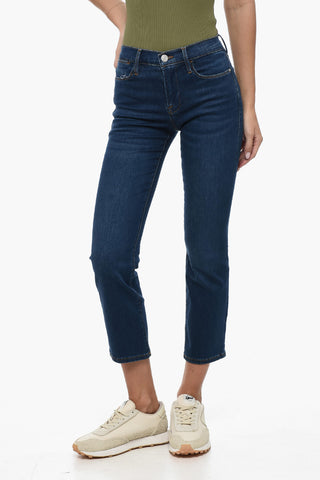 Jeans a Gamba Dritta e Vita Alta 17,5cm