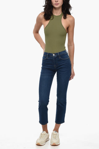 Jeans a Gamba Dritta e Vita Alta 17,5cm