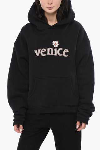 Cotton Hoodie with Embroidery
