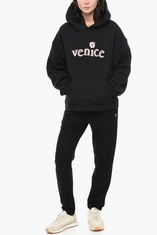 Cotton Hoodie with Embroidery