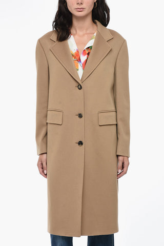 Single Breasted Coat With Flap Pockets