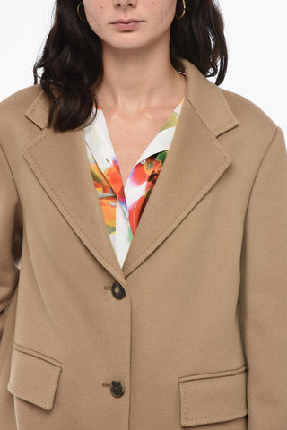 Single Breasted Coat With Flap Pockets