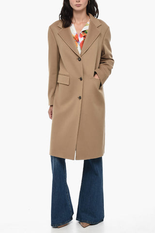 Single Breasted Coat With Flap Pockets