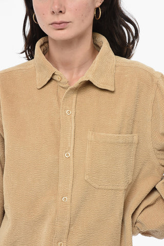 Ribbed Cotton UNISEX Shirt with Breast Pocket