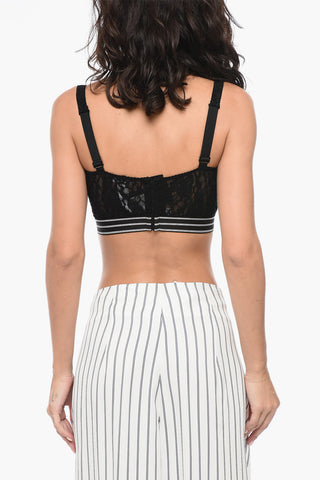 Lace Bralette with Logoed Elastic Band