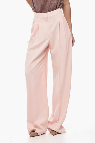 Pleated High-Waisted Wool Pants