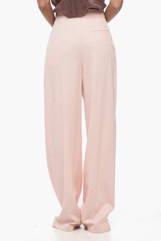Pleated High-Waisted Wool Pants