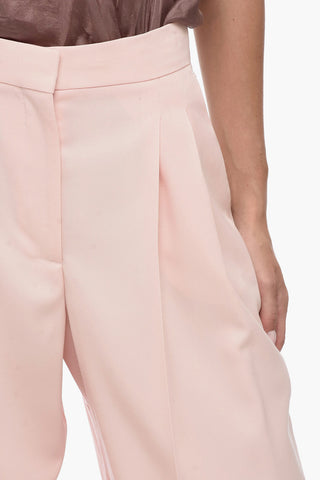 Pleated High-Waisted Wool Pants